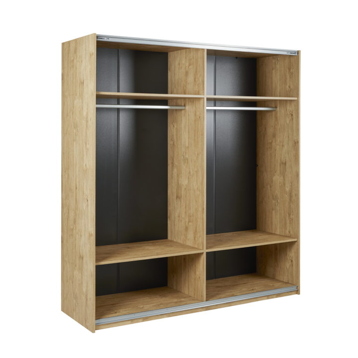 Armoire 2 portes coulissantes Clara golden oak