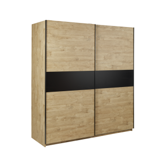 Armoire 2 portes coulissantes Clara golden oak
