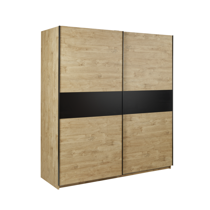 Armoire 2 portes coulissantes Clara golden oak