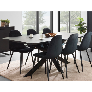 Table 170 cm Faro en décor chêne noir