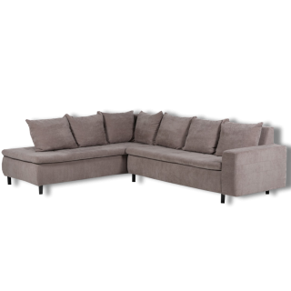 Salon d'angle Como taupe