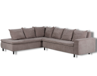 Salon d'angle Como taupe