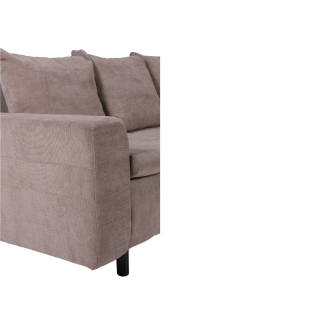 Salon d'angle Como taupe