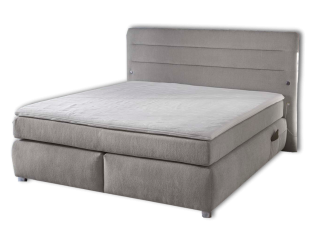 Lit Boxspring Livia Gris clair 180 cm