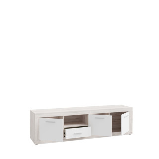 Meuble TV Baccio chêne cendre/blanc