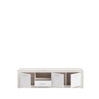 Meuble TV Baccio chêne cendre/blanc