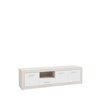Meuble TV Baccio chêne cendre/blanc