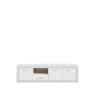 Meuble TV Baccio chêne cendre/blanc