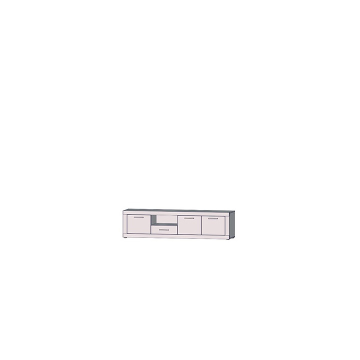 Meuble TV Baccio chêne cendre/blanc