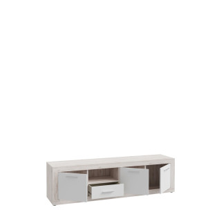 Meuble TV Baccio chêne cendre/blanc