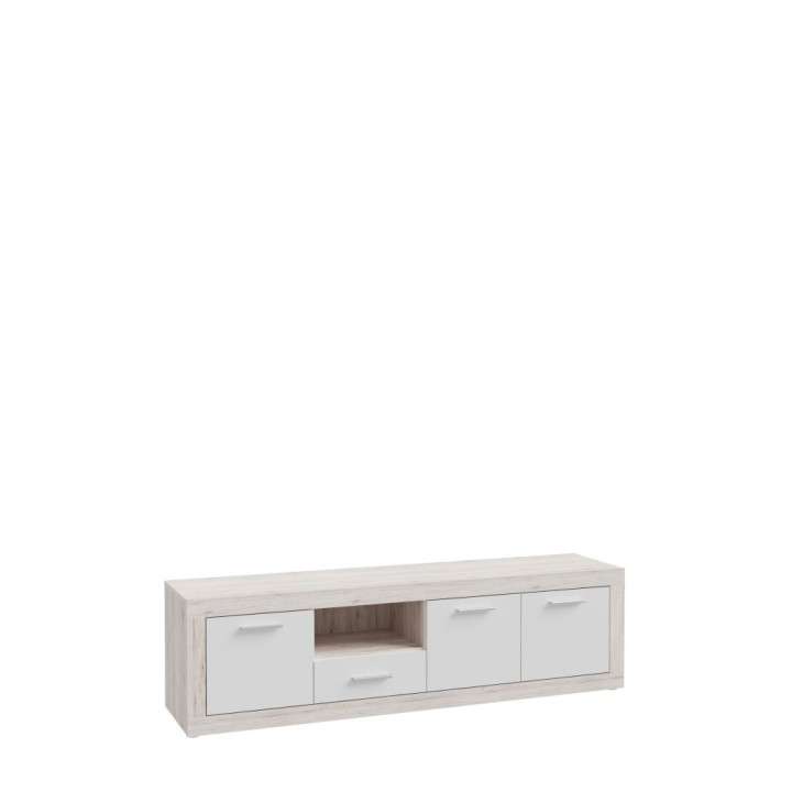 Meuble TV Baccio chêne cendre/blanc