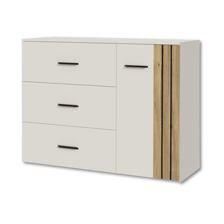 Commode Waikato sable/chêne mauvella