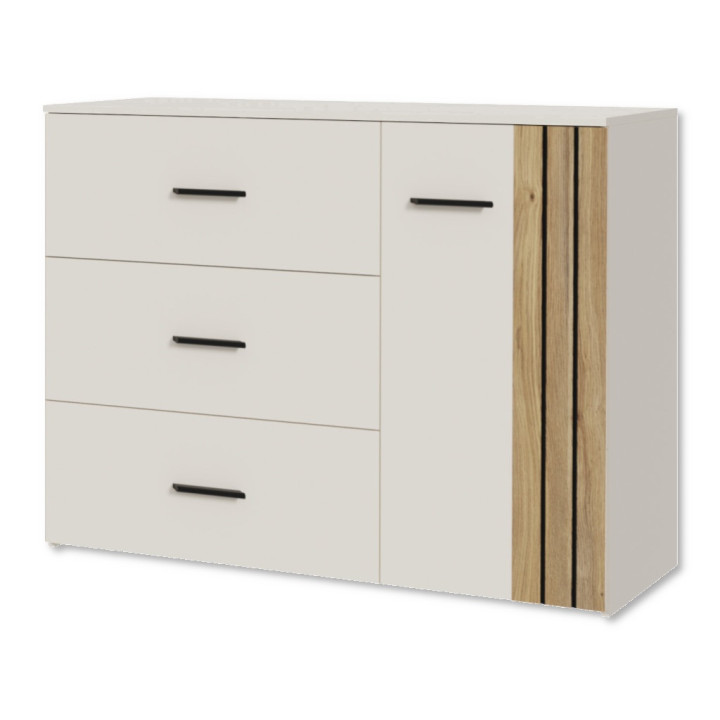 Commode Waikato sable/chêne mauvella