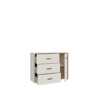 Commode Waikato sable/chêne mauvella