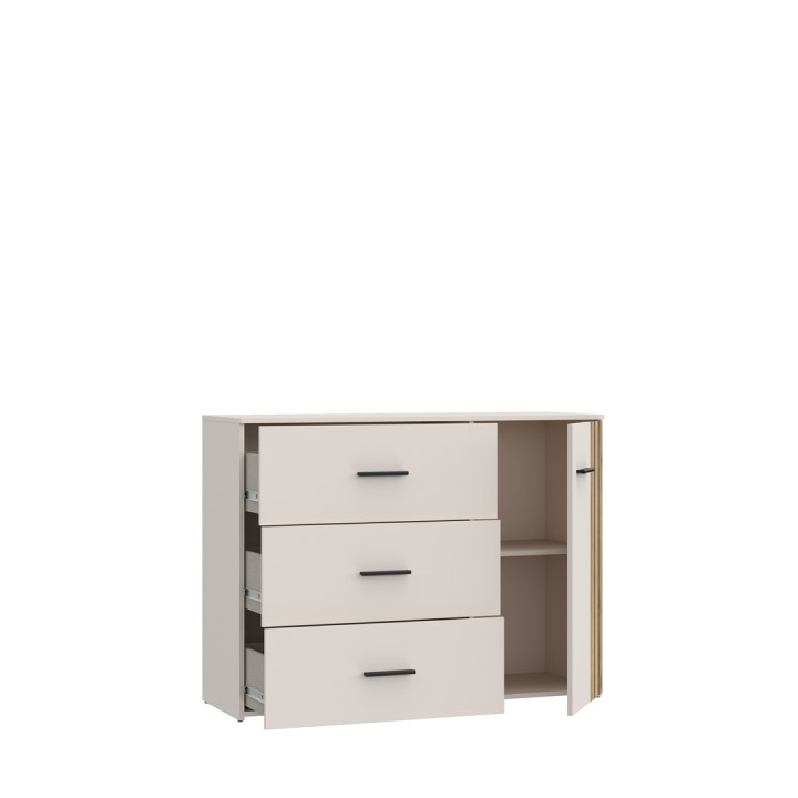 Commode Waikato sable/chêne mauvella