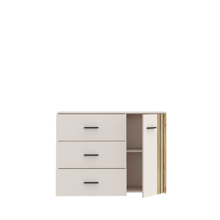 Commode Waikato sable/chêne mauvella
