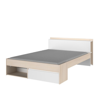 Lit 160x200 Most blanc/acacia clair