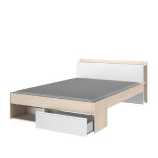 Lit 160x200 Most blanc/acacia clair