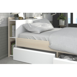 Lit 160x200 Most blanc/acacia clair