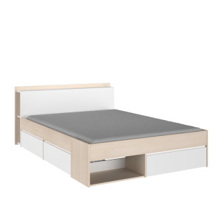 Lit 160x200 Most blanc/acacia clair