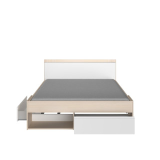 Lit 160x200 Most blanc/acacia clair