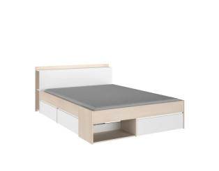 Lit 140x200 Most blanc/acacia clair