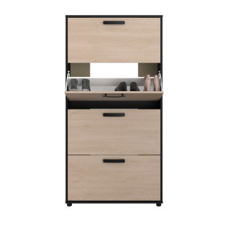 Meuble à chaussure Celeste chêne brooklyn/black stipple