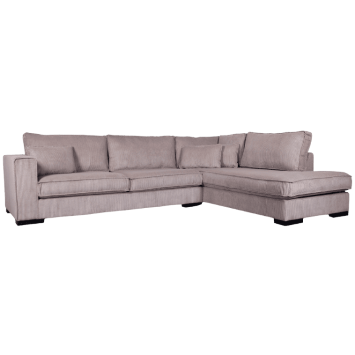 Salon d'angle droit Brussels marron
