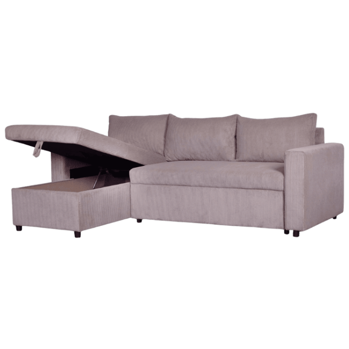 Salon d'angle convertible Golf marron