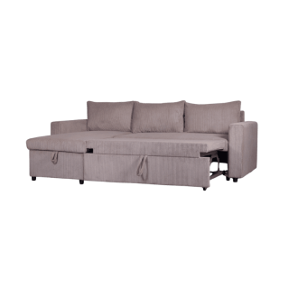Salon d'angle convertible Golf marron