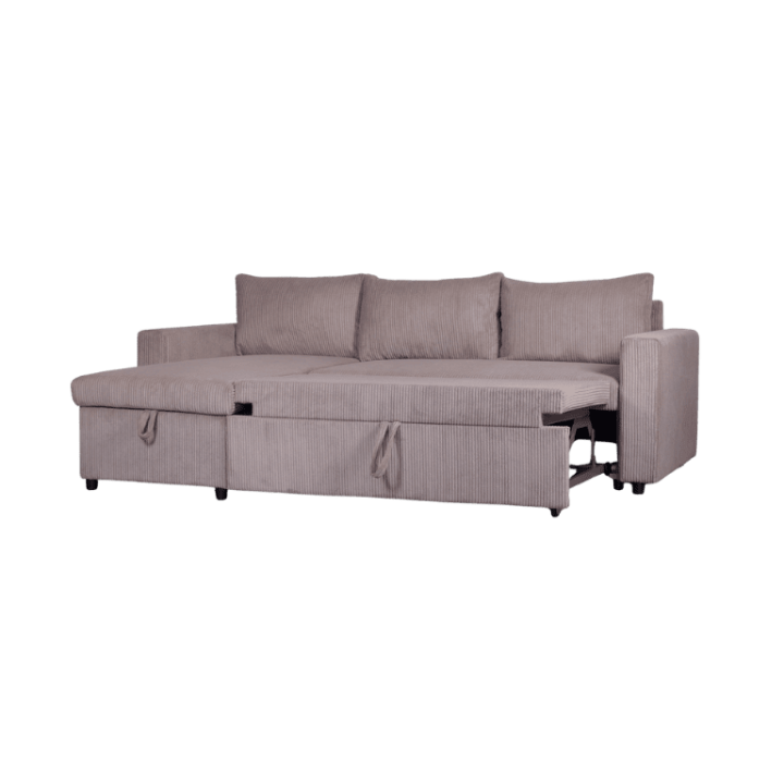 Salon d'angle convertible Golf marron