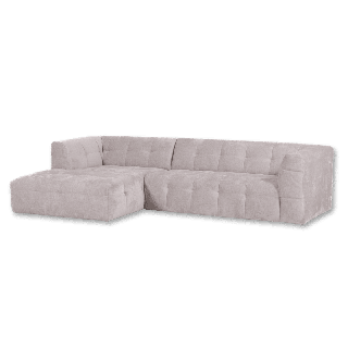 Salon d'angle gauche Belice gris