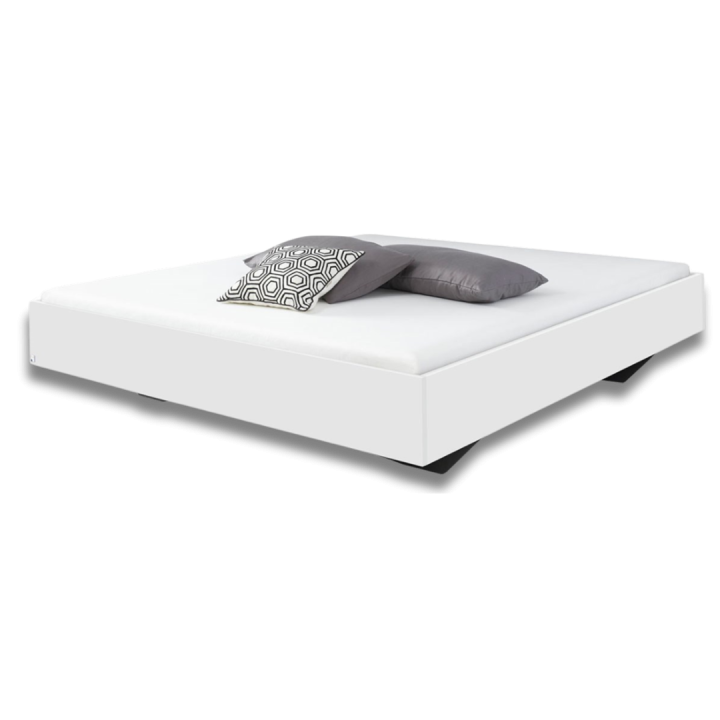 Phoenix 120 cm - Cadre de lit blanc mat