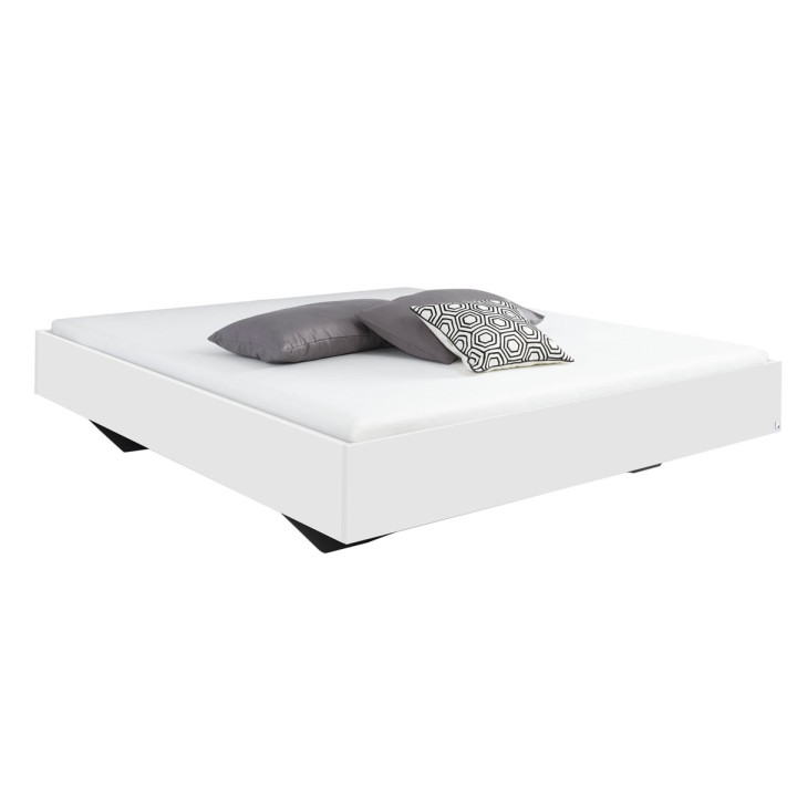Phoenix 120 cm - Cadre de lit blanc mat