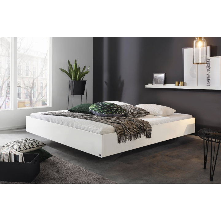 Phoenix 120 cm - Cadre de lit blanc mat