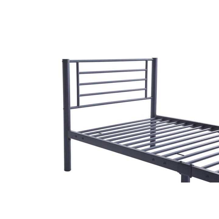 Lit 90x200 Sammy gris foncé