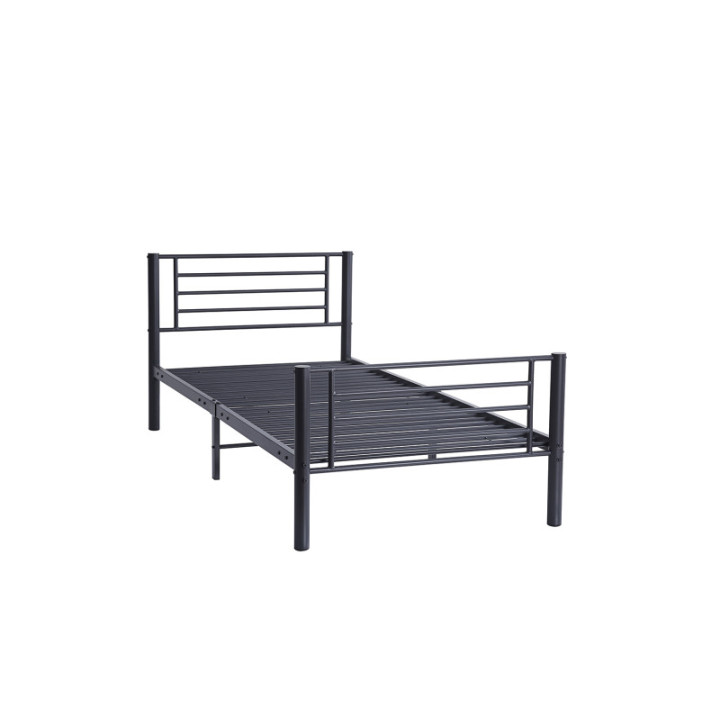 Lit 90x200 Sammy gris foncé