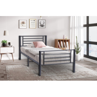 Lit 90x200 Sammy gris foncé