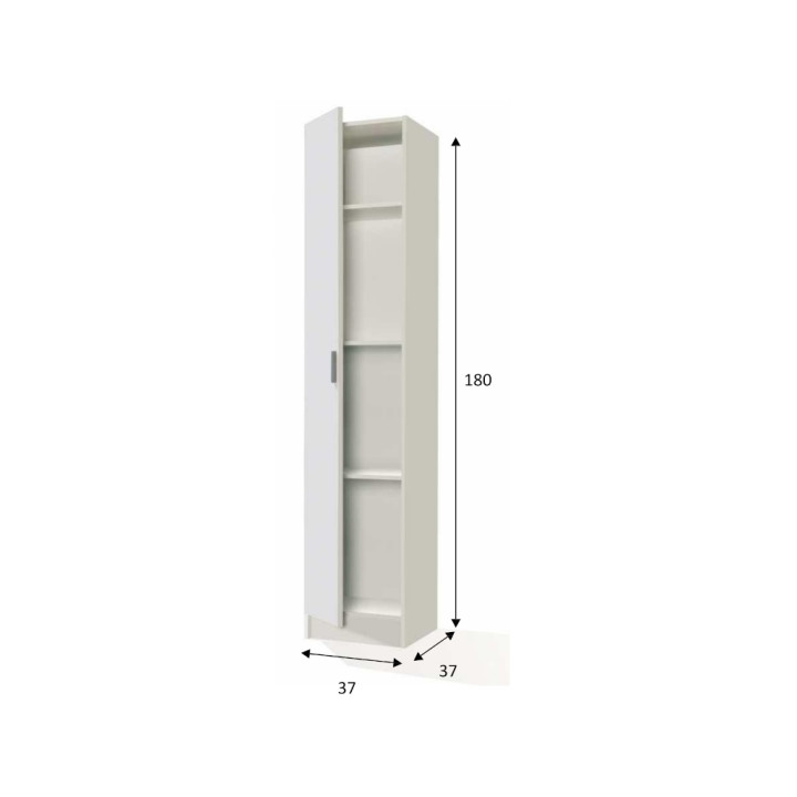 Armoire 1P Multiusos blanc