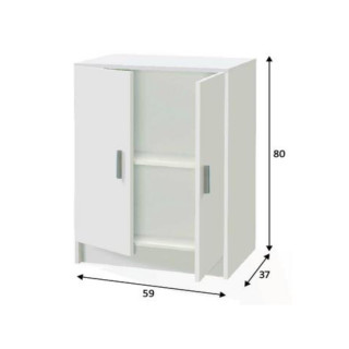 Bas 80 2P Multiusos blanc