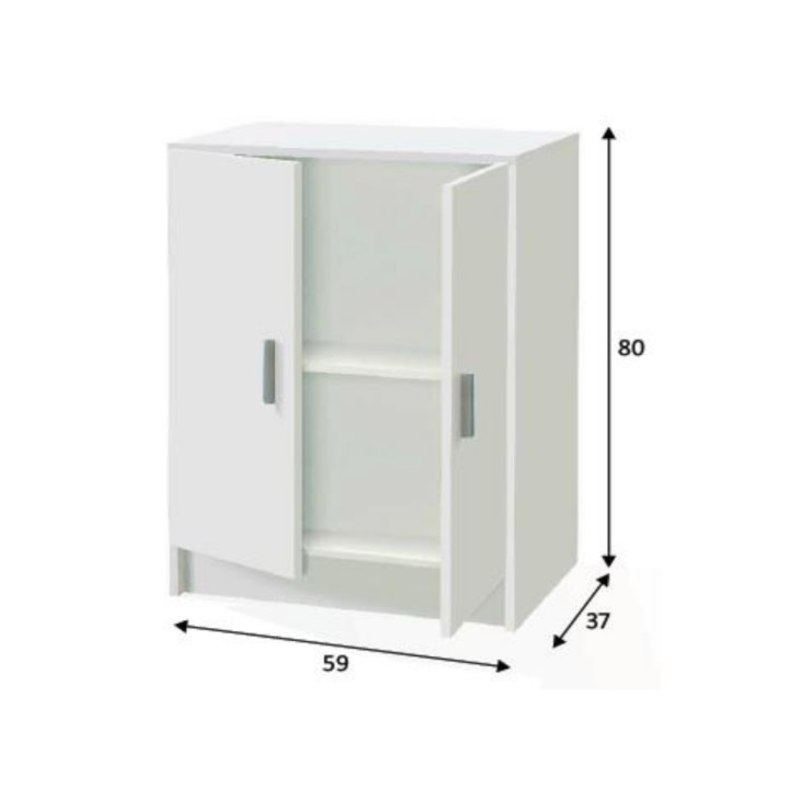 Bas 80 2P Multiusos blanc