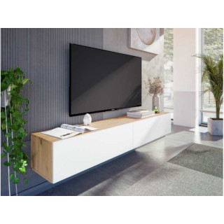 Meuble TV Kaway chêne artisan/blanc
