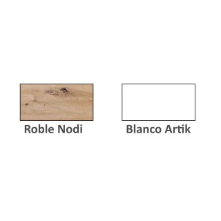 Meuble TV Kaway chêne artisan/blanc