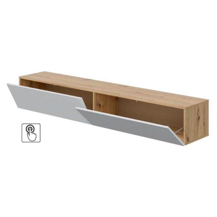 Meuble TV Kaway chêne artisan/blanc
