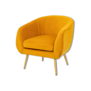 Fauteuil en velours Ocre Solaro