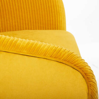 Fauteuil en velours Ocre Solaro