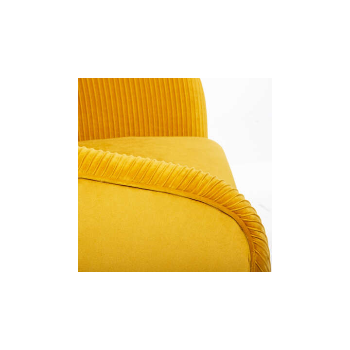 Fauteuil en velours Ocre Solaro