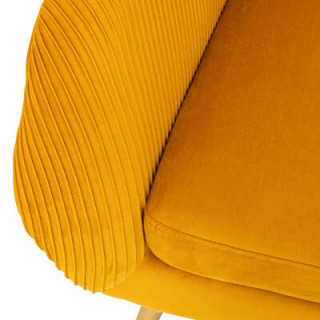Fauteuil en velours Ocre Solaro