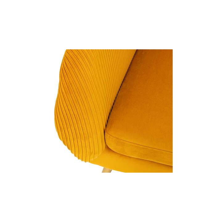 Fauteuil en velours Ocre Solaro