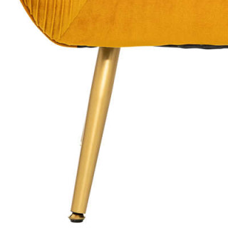 Fauteuil en velours Ocre Solaro